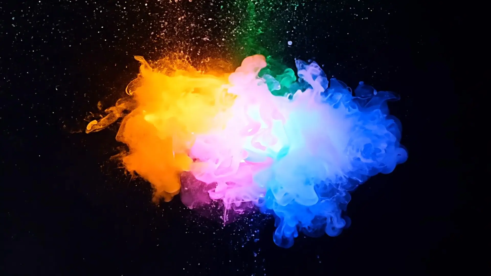 Dynamic Rainbow Splash Transition for Logo Animation